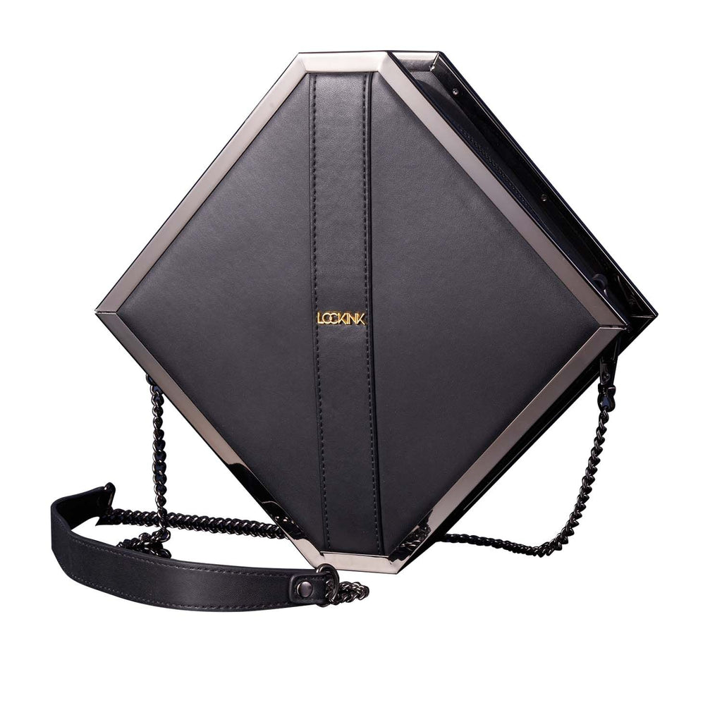 LOCKINK (Китай) Сумка для секс-іграшок LOCKINK Mysterious Square Kink Bag, чорна, набір для бондажу в комплекті