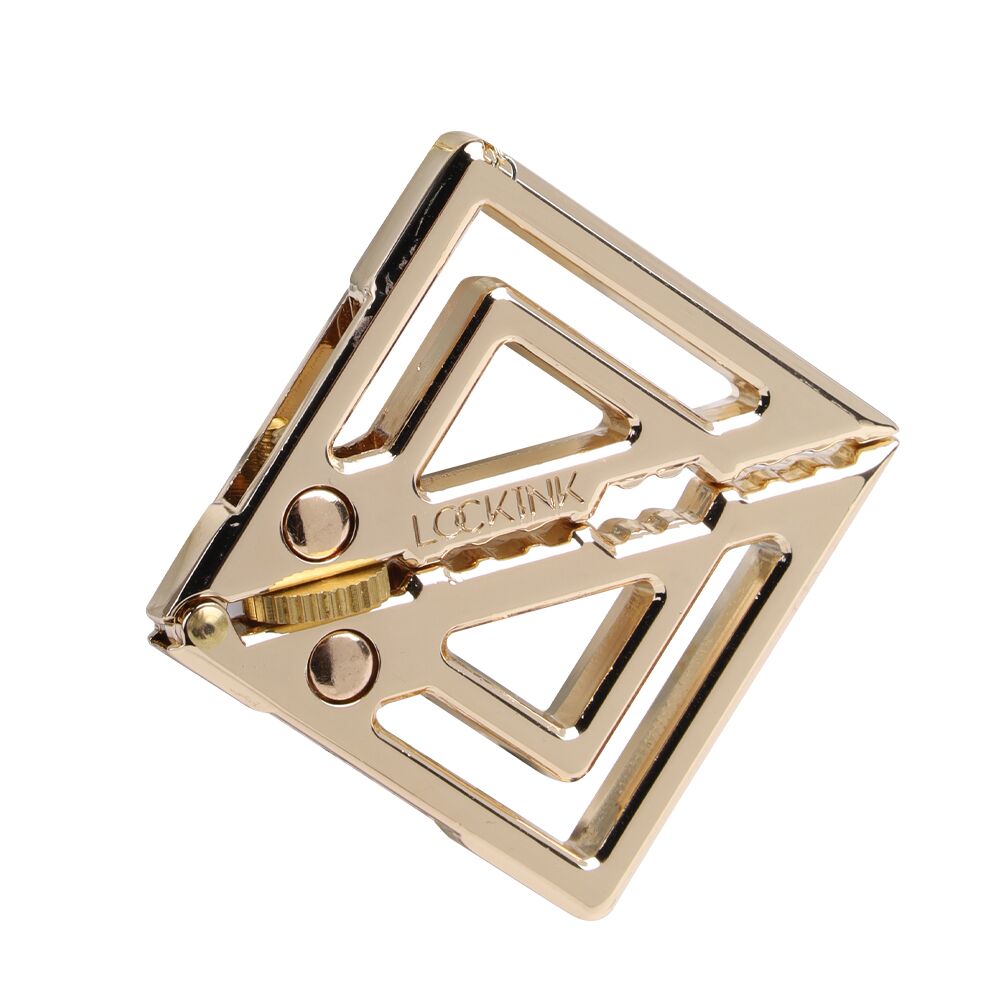 Затискачі для сосків з важкою підвіскою LOCKINK Adjustable Nipple Clamps with Heavy Pendant, під золото