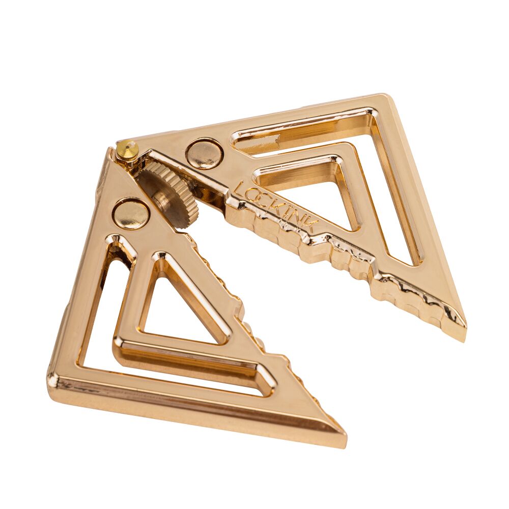 Затискачі для сосків з важкою підвіскою LOCKINK Adjustable Nipple Clamps with Heavy Pendant, під золото