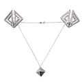 Затискачі для сосків з важкою підвіскою LOCKINK Adjustable Nipple Clamps with Heavy Pendant, під срібло