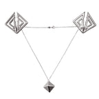 Затискачі для сосків з важкою підвіскою LOCKINK Adjustable Nipple Clamps with Heavy Pendant, під срібло