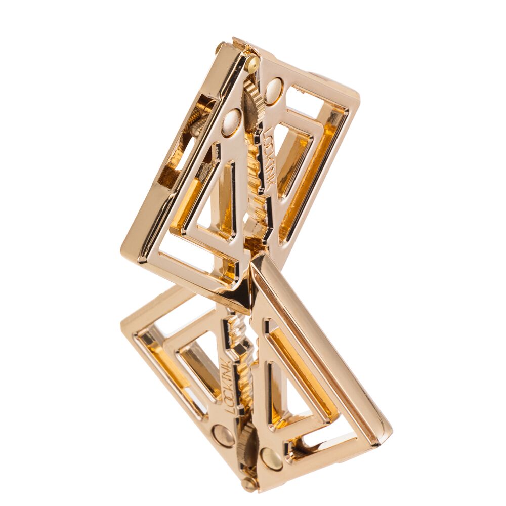 Затискачі для сосків з легкою підвіскою LOCKINK Adjustable Nipple Clamps with Light Pendant, золотисті