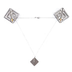 Затискачі для сосків з легкою підвіскою LOCKINK Adjustable Nipple Clamps with Light Pendant, сріблясті
