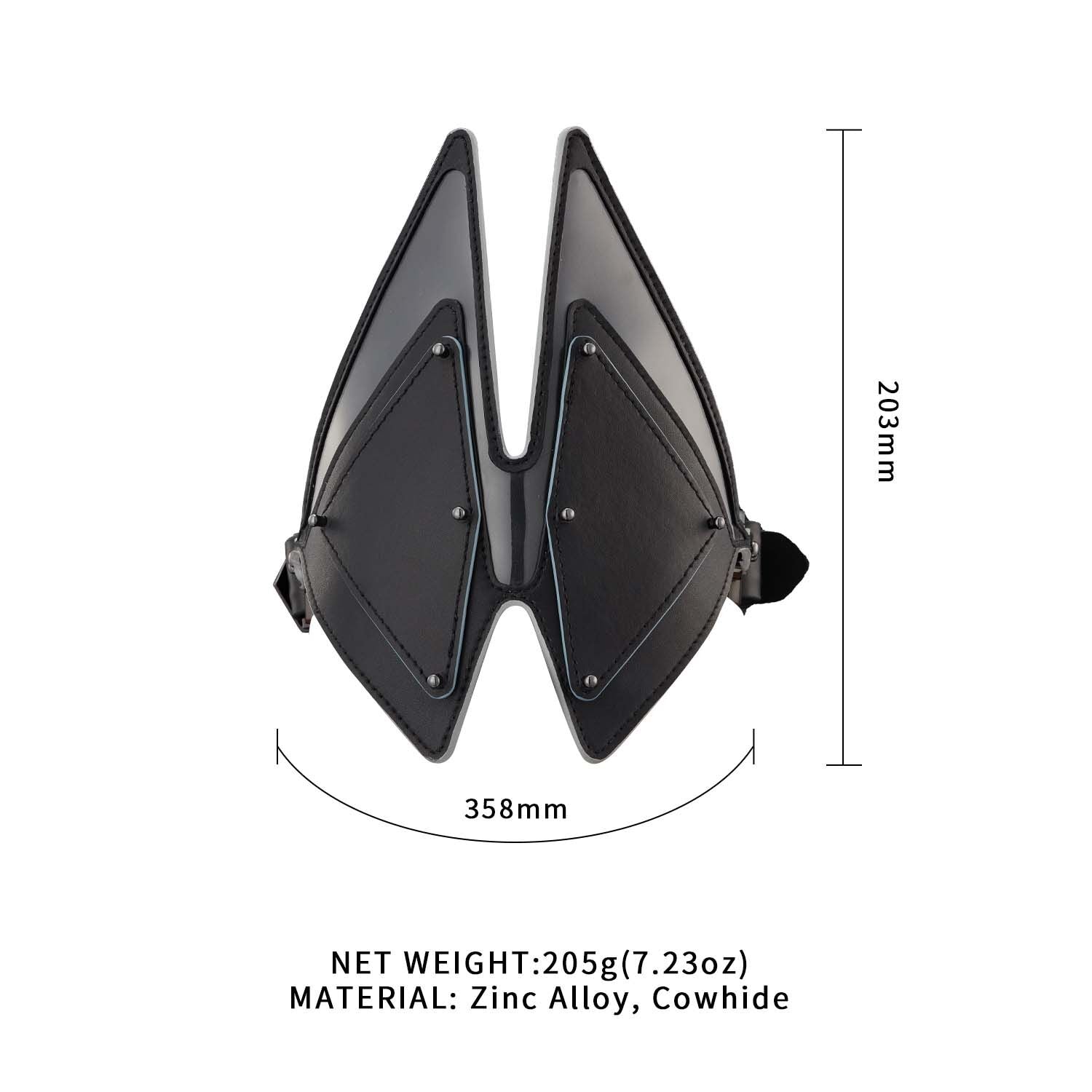 LOCKINK (Китай) Маска на очі LOCKINK Vixen Blindfold, чорна, натуральна шкіра, регульований обсяг