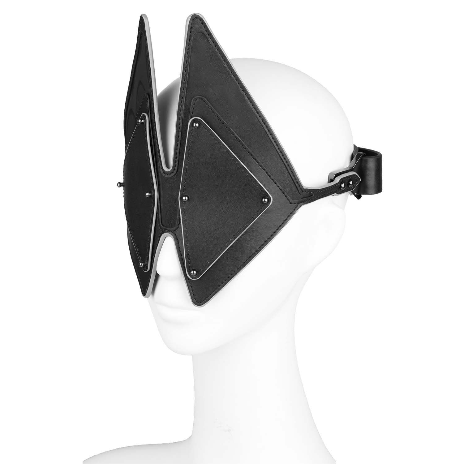 LOCKINK (Китай) Маска на очі LOCKINK Vixen Blindfold, чорна, натуральна шкіра, регульований обсяг
