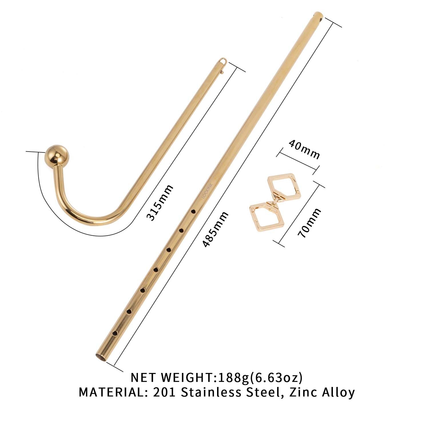 LOCKINK (Китай) Анальний гак LOCKINK Golden Adjustable Anal Hook Set
