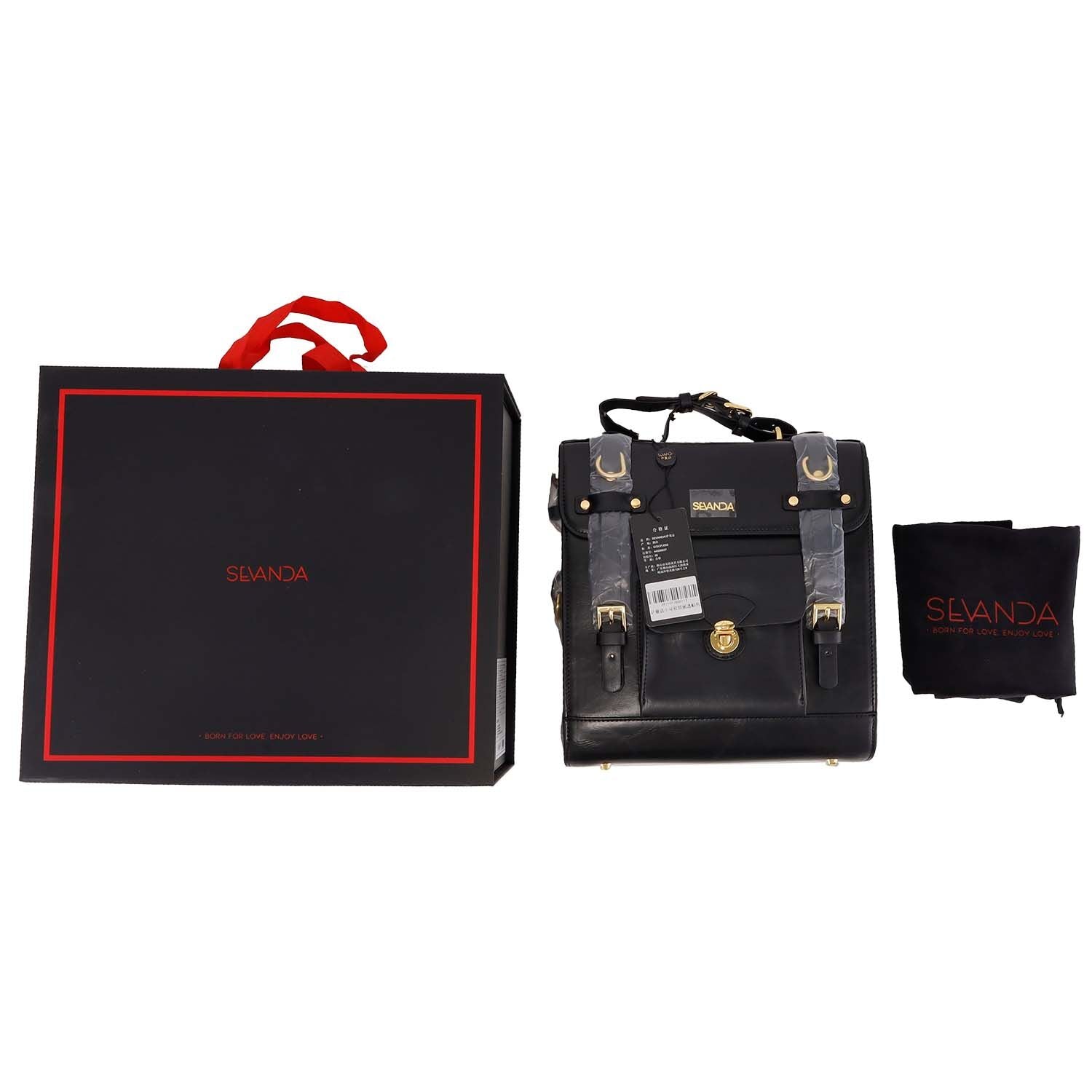 LOCKINK (Китай) Сумка-трансформер для зберігання секс-іграшок LOCKINK Detachable JK Bag, чорна, ПВХ