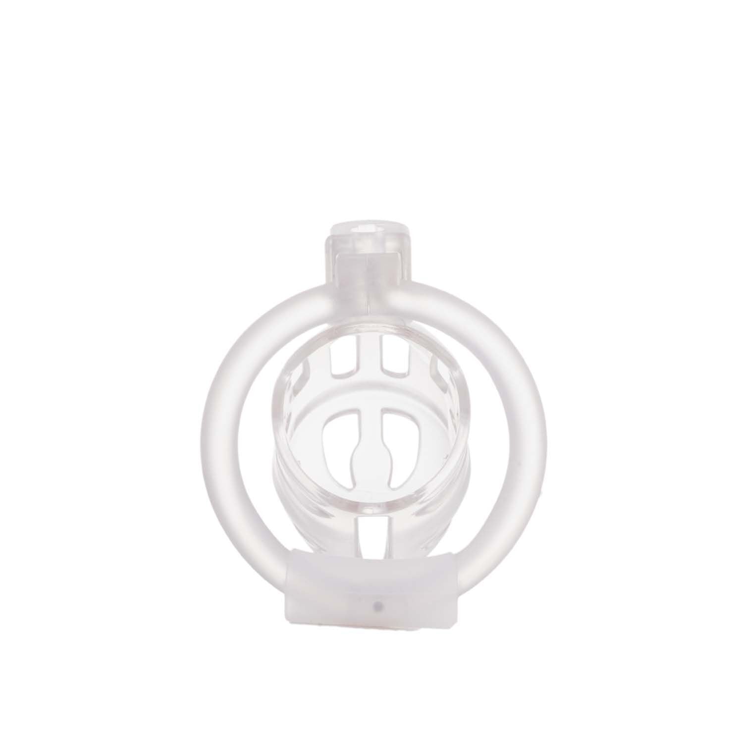 LOCKINK (Китай) Клітка для пеніса LOCKINK SEVANDA Plastic Penis Chastity Cage, прозора, 3 кільця різних розмірів