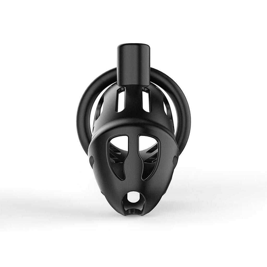 LOCKINK (Китай) Клітка для пеніса LOCKINK SEVANDA Naja-Cobra Chastity Cage, чорна, 3 кільця різних розмірів