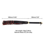 Флогер LOCKINK SEVANDA Red & Black Braided Tail Flogger, червоно-чорний, хвости з вузликами