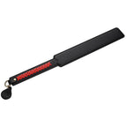 Паддл LOCKINK SEVANDA Braided-handle Spanking Paddle, чорно-червоний, гладенький, з плетінням на ручці