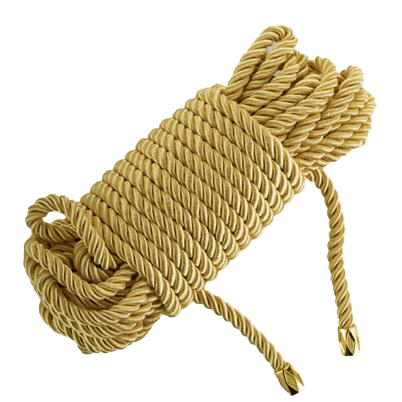 LOCKINK (Китай) Мотузка для шибарі LOCKINK SEVANDA Shibari Pratice Rope, золотиста, 8 м, нейлон+бавовна