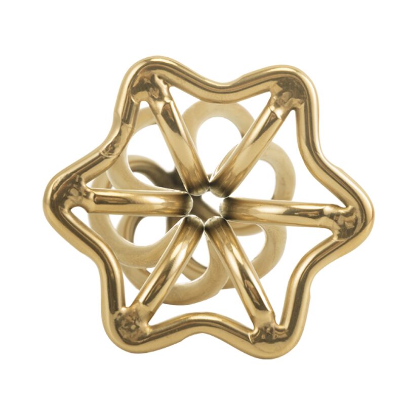 Металева анальна пробка LOCKINK SEVANDA Hollow Spiral Golden, L, золотиста, діаметр 3,9 см