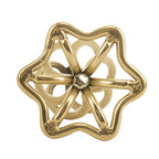 Металева анальна пробка LOCKINK SEVANDA Hollow Spiral Golden, L, золотиста, діаметр 3,9 см