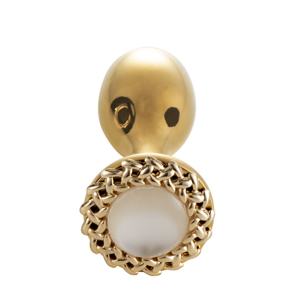 Металева анальна пробка LOCKINK SEVANDA Pearl Rose-shape Anal Plug, зі штучною перлиною