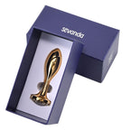 Металева анальна пробка LOCKINK SEVANDA Pearl Rose-shape Anal Plug, зі штучною перлиною