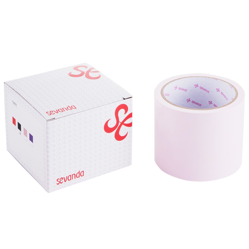 Скотч для бондажу LOCKINK SEVANDA Electrostatic Tape, блідо-рожева, 16 м