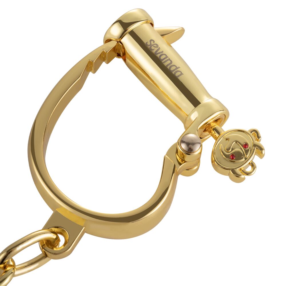 LOCKINK (Китай) Наручники LOCKINK Love-slave Handcuffs, золотисті, металеві, у формі стремен
