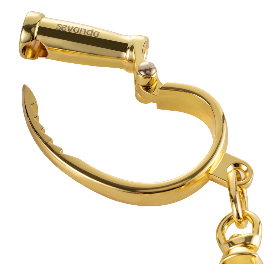 LOCKINK (Китай) Наручники LOCKINK Love-slave Handcuffs, золотисті, металеві, у формі стремен