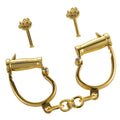 LOCKINK (Китай) Наручники LOCKINK Love-slave Handcuffs, золотисті, металеві, у формі стремен