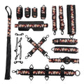 LOCKINK (Китай) БДСМ-набір LOCKINK The Flowering Serpent Bondage Set, чорний, з малюнком у вигляді змій, 12 предметів