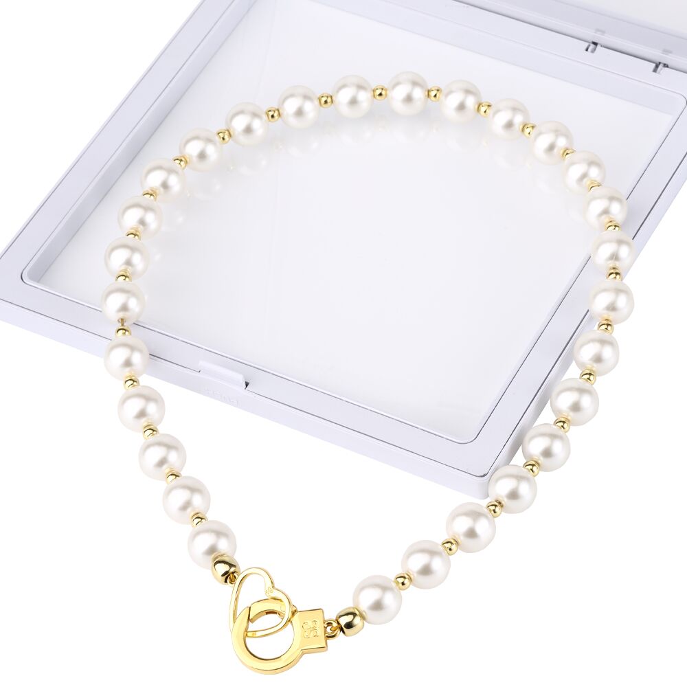 LOCKINK (Китай) Перлинний нашийник з повідцем LOCKINK Pearl Collar & Leash Set