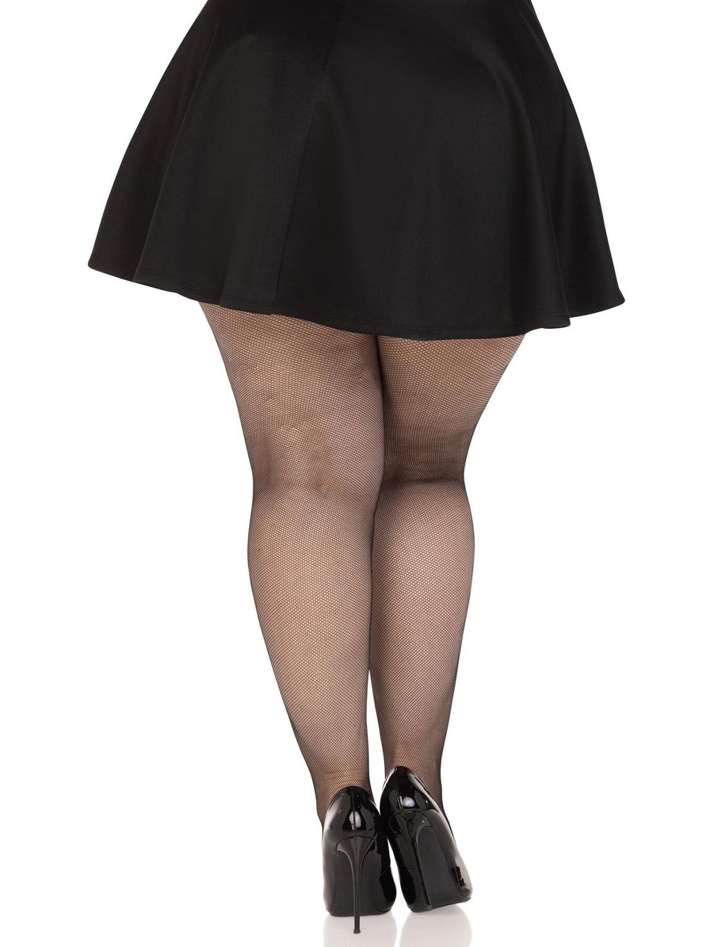 Leg Avenue (США) Колготки Leg Avenue Spandex micro net tights, 1X/2X, чорні, у дрібну сітку, середня посадка
