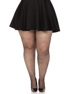 Колготки Leg Avenue Spandex micro net tights, 1X/2X, чорні, у дрібну сітку, середня посадка