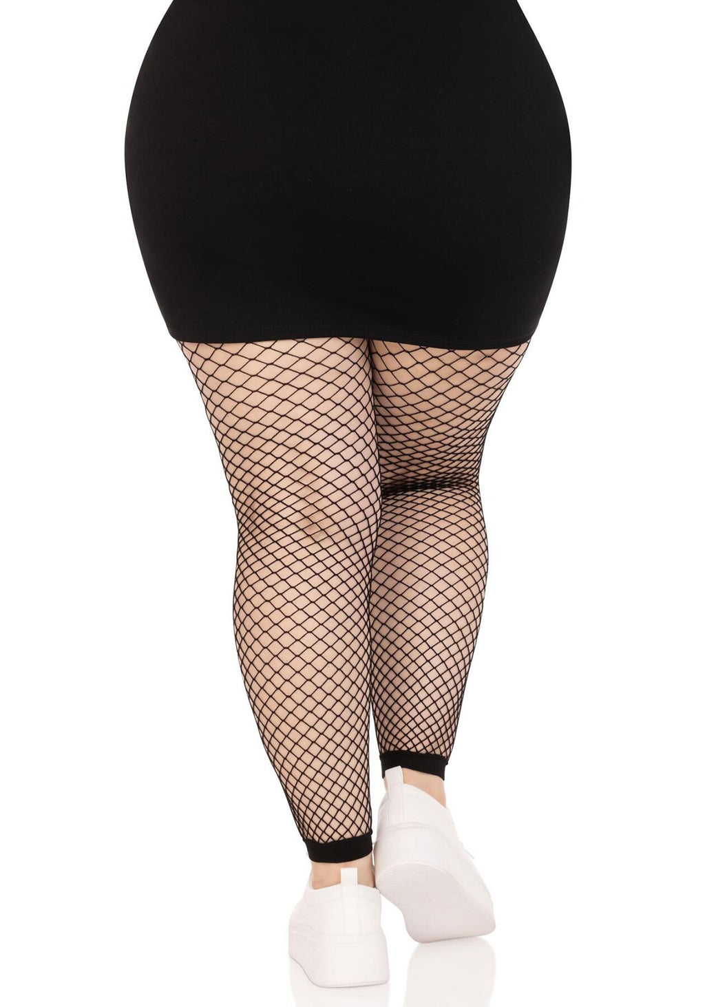 Leg Avenue (США) Колготки без стопи Leg Avenue Industrial Net footless tights, 1X/2X, чорні, в сітку