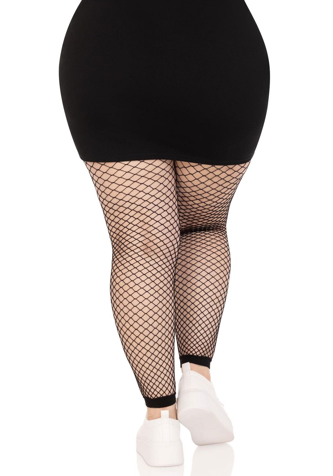 Leg Avenue (США) Колготки без стопи Leg Avenue Industrial Net footless tights, 1X/2X, чорні, в сітку