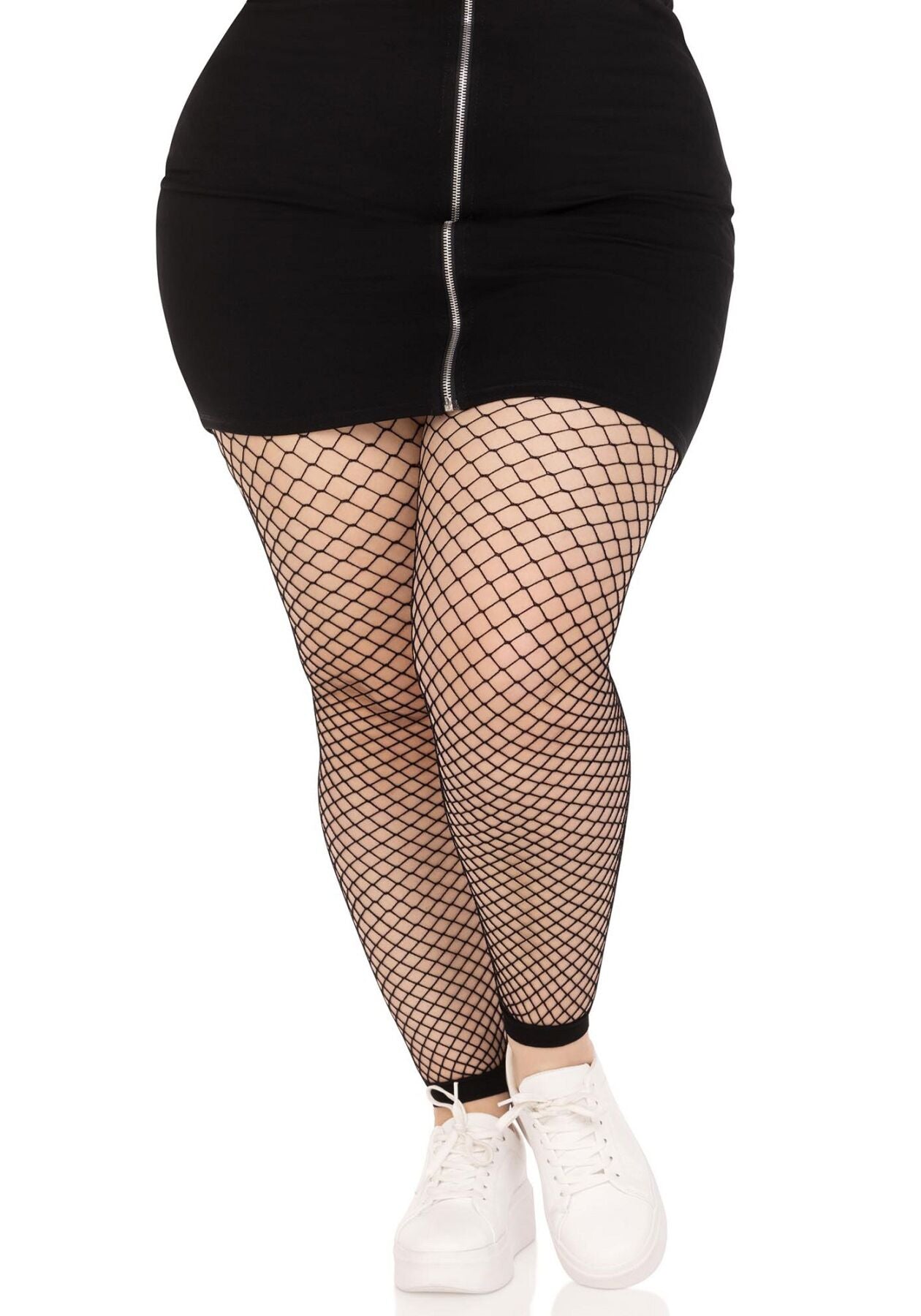 Leg Avenue (США) Колготки без стопи Leg Avenue Industrial Net footless tights, 1X/2X, чорні, в сітку