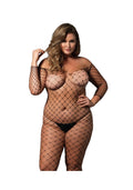 Leg Avenue (США) Бодістокінг Leg Avenue Off the shoulder bodystocking Black Queen Size