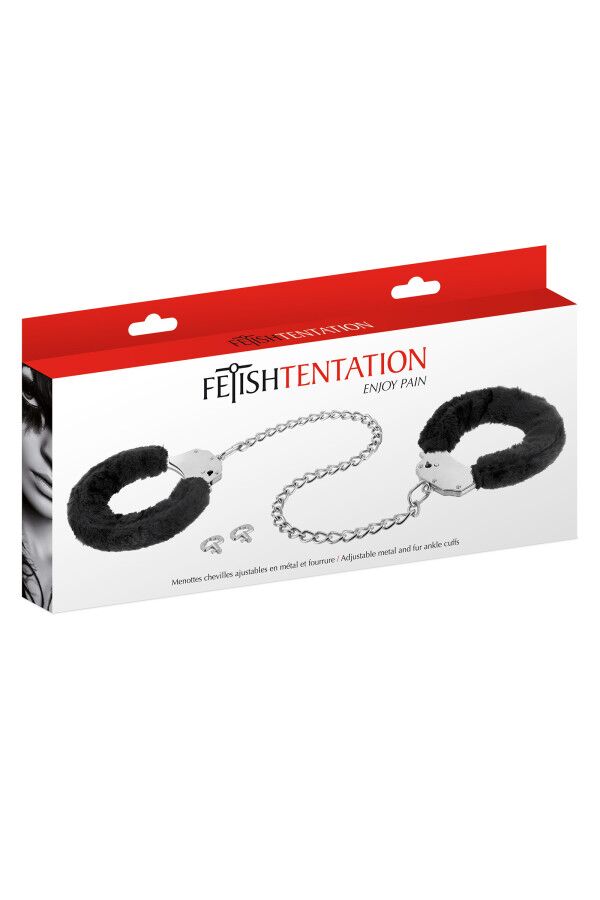 Fetish Tentation (Франція) Поножі Fetish Tentation Adjustable metal and fur ankle cuffs
