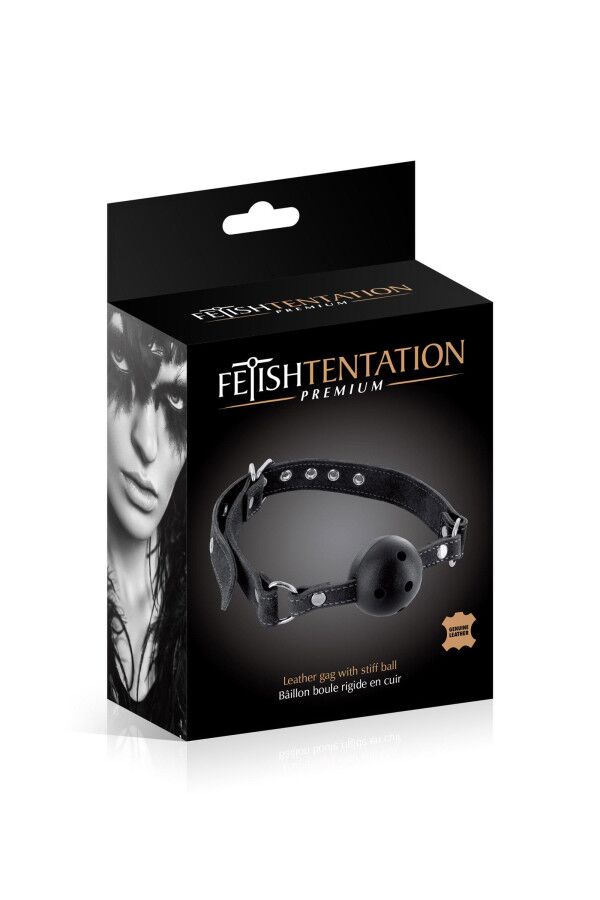 Fetish Tentation (Франція) Кляп Fetish Tentation Premium Leather gag with stiff ball