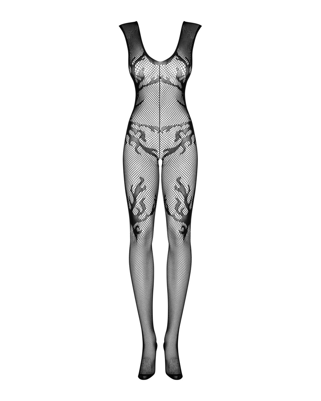 Obsessive (Польща) Бодістокінг Obsessive Bodystocking F241, S/M/L, сітка по всьому тілу, відкриті руки, відкрита спина