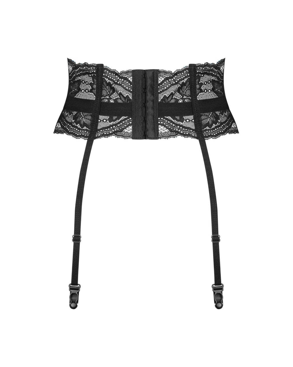 Obsessive (Польща) Пояс для панчіх Obsessive Nutris garter belt, XS/S, мереживний, з довгими пажами