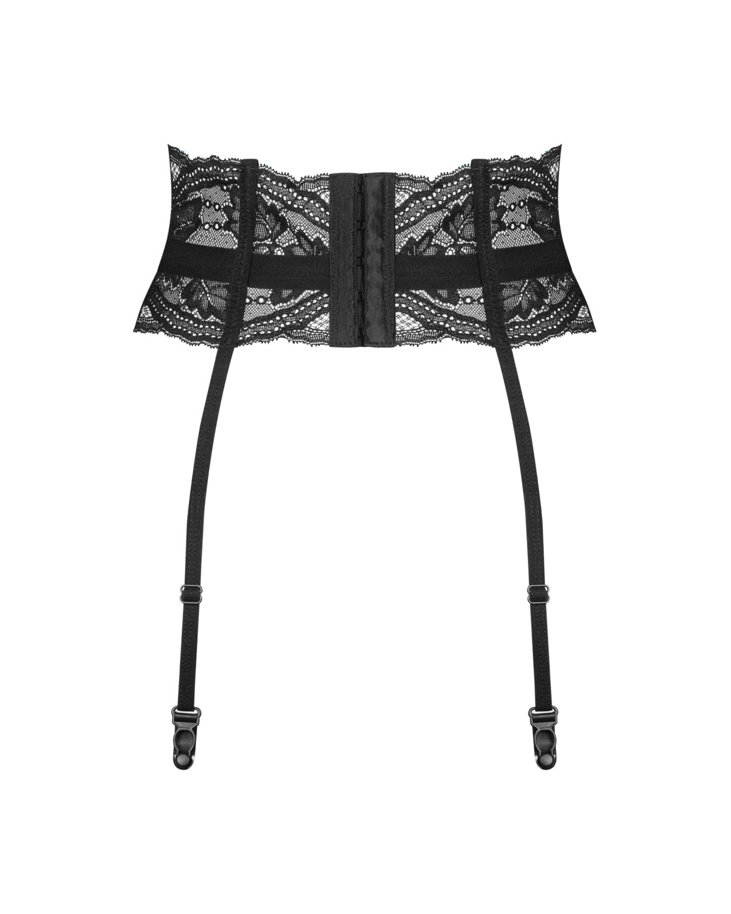 Obsessive (Польща) Пояс для панчіх Obsessive Nutris garter belt, XS/S, мереживний, з довгими пажами