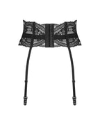 Пояс для панчіх Obsessive Nutris garter belt, XS/S, мереживний, з довгими пажами