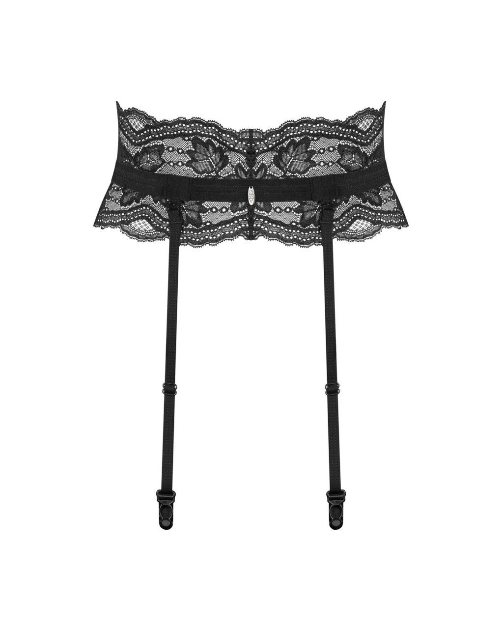 Obsessive (Польща) Пояс для панчіх Obsessive Nutris garter belt, M/L, мереживний, з довгими пажами