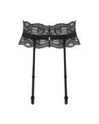Пояс для панчіх Obsessive Nutris garter belt, мереживний, з довгими пажами