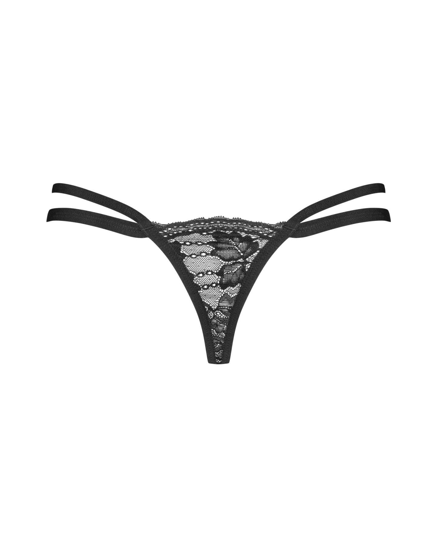 Obsessive (Польща) Трусики-стрінги Obsessive Nutris thong, XS/S, мереживні, дуже м’які, з подвійними боковинками