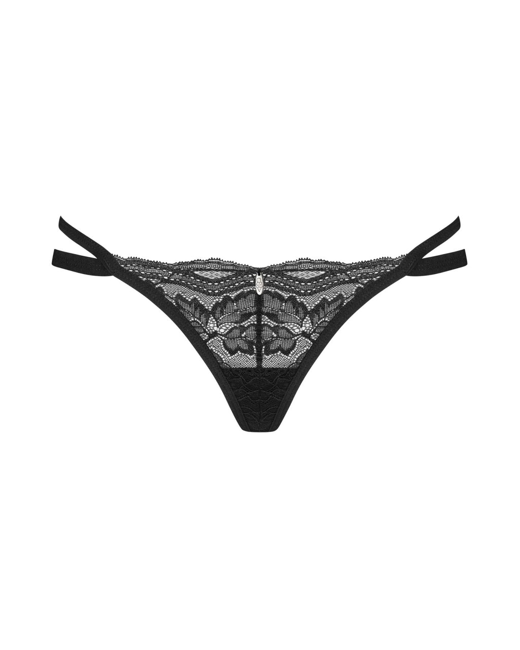 Obsessive (Польща) Трусики-стрінги Obsessive Nutris thong, M/L, мереживні, дуже м’які, з подвійними боковинками