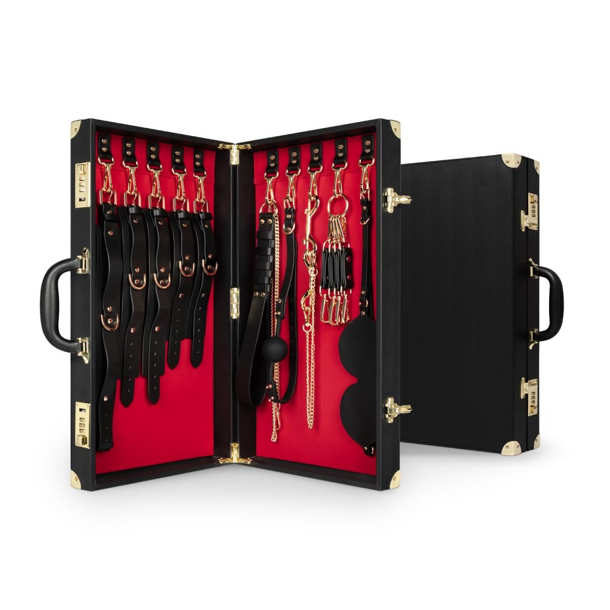 Bedroom Fantasies (Нідерланди) Набір для BDSM Bedroom Fantasies: Bondage Suitcase 13 Pcs - Cow Leather