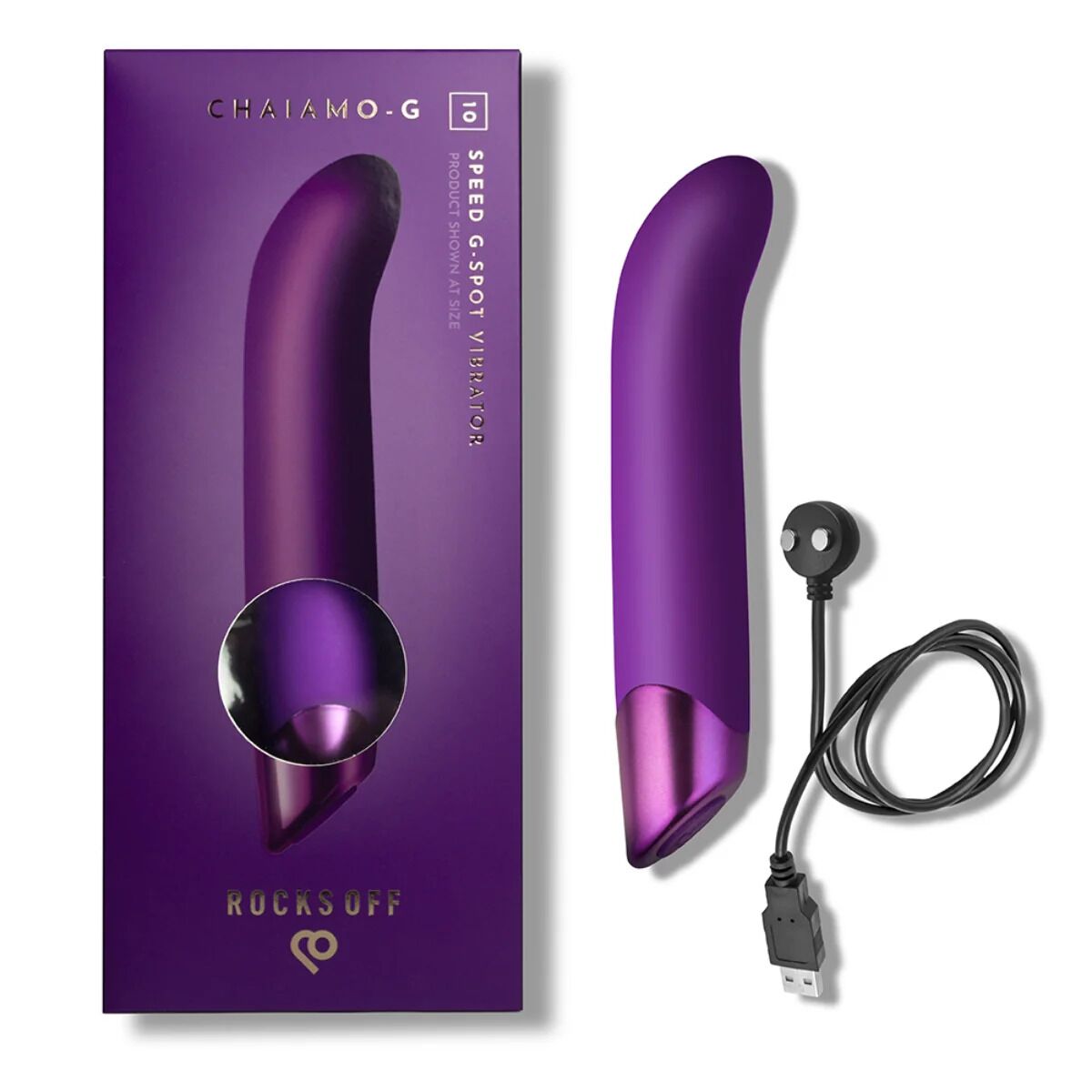 Вібратор для точки G Rocks Off Chaiamo G Purple, 10 режимів