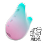 Вакуумний кліторальний стимулятор з вібрацією Satisfyer Mermaid Vibes Mint/Pink, 2 мотори