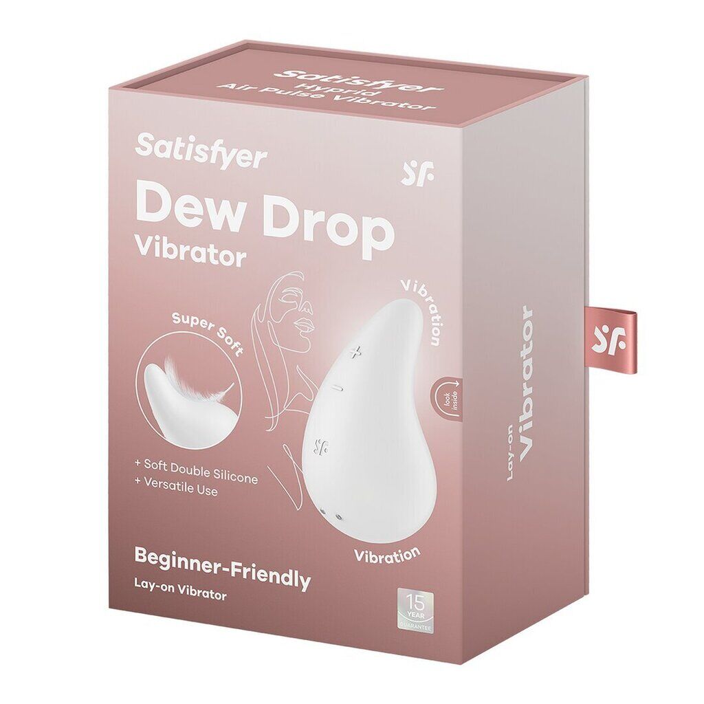 Вібратор для зовнішньої стимуляції Satisfyer Dew Drop White, 2 мотори, 12 режимі