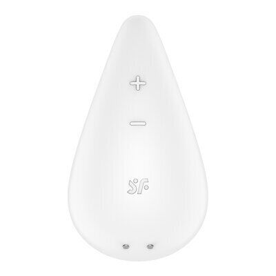 Вібратор для зовнішньої стимуляції Satisfyer Dew Drop White, 2 мотори, 12 режимів, м’який корпус