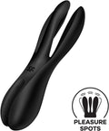 Кліторальний вібратор Satisfyer Threesome 2 Black, 3 гнучкі пальчики, 3 мотори
