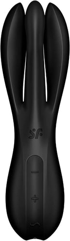 Кліторальний вібратор Satisfyer Threesome 2 Black, 3 гнучкі пальчики, 3 мотори
