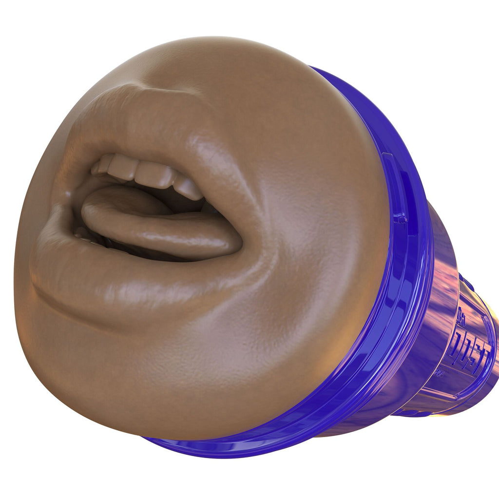 Fleshlight (США) Мастурбатор-ротик Fleshlight Boost Blow Medium Dark Flesh, плаваючі кільця Turbo Tech